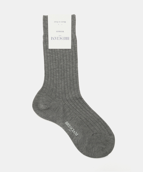 Bresciani（ブレシアニ）の「BRESCIANI ブレッシアーニ  別注リブソックス WD009UN0001（ソックス/靴下・レディース・グレー/チャコールグレー/ネイビー/レッド/キャメル/ホワイト・FREE）」の3枚目の写真