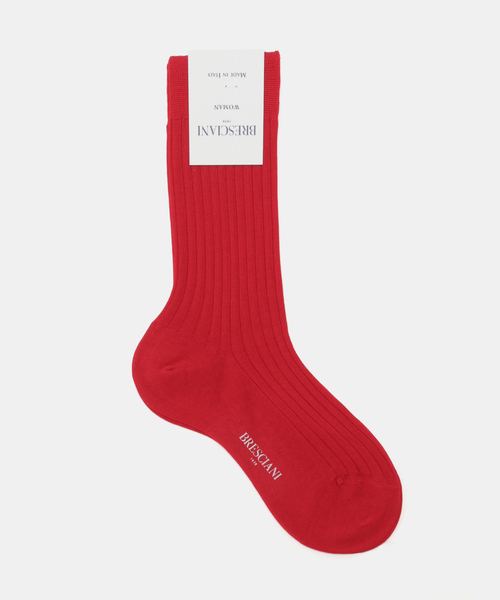 Bresciani（ブレシアニ）の「BRESCIANI ブレッシアーニ  別注リブソックス WD009UN0001（ソックス/靴下・レディース・グレー/チャコールグレー/ネイビー/レッド/キャメル/ホワイト・FREE）」の6枚目の写真