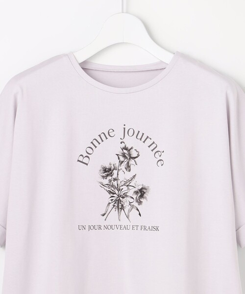 ANY SIS(エニィスィス)の「フラワープリント ロゴTシャツ(Tシャツ/カットソー・レディース・ネイビー系/ホワイト系/ライトグレー系・X-SMALL)」の20枚目の写真