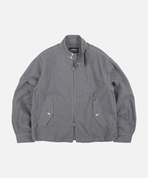 CHECK BUDDY HARRINGTON JACKET _ SEA BLUE