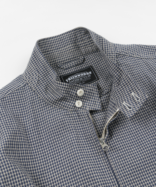 FRIZMWORKS(フリズムワークス)の「CHECK BUDDY HARRINGTON JACKET _ SEA BLUE(ブルゾン・メンズ・その他・SMALL/MEDIUM/LARGE/X-LARGE)」の4枚目の写真