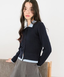 Heather（ヘザー）の「バイカラーケーブルニット 669226（ニット/セーター）」