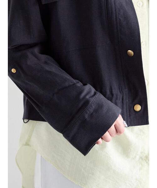 Te chichi（テチチ）の「リネンライクWポケットジャケット（ノーカラージャケット・レディース・ベージュ/ネイビー・F）」の11枚目の写真