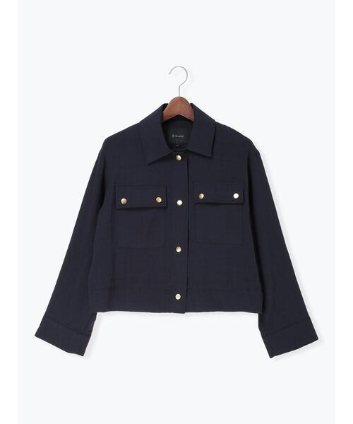 Te chichi（テチチ）の「リネンライクWポケットジャケット（ノーカラージャケット・レディース・ベージュ/ネイビー・F）」の13枚目の写真