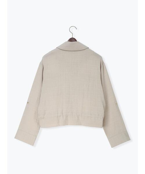 Te chichi（テチチ）の「リネンライクWポケットジャケット（ノーカラージャケット・レディース・ベージュ/ネイビー・F）」の15枚目の写真