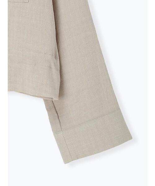 Te chichi（テチチ）の「リネンライクWポケットジャケット（ノーカラージャケット・レディース・ベージュ/ネイビー・F）」の17枚目の写真