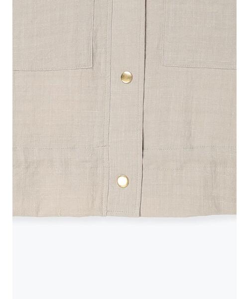 Te chichi（テチチ）の「リネンライクWポケットジャケット（ノーカラージャケット・レディース・ベージュ/ネイビー・F）」の18枚目の写真