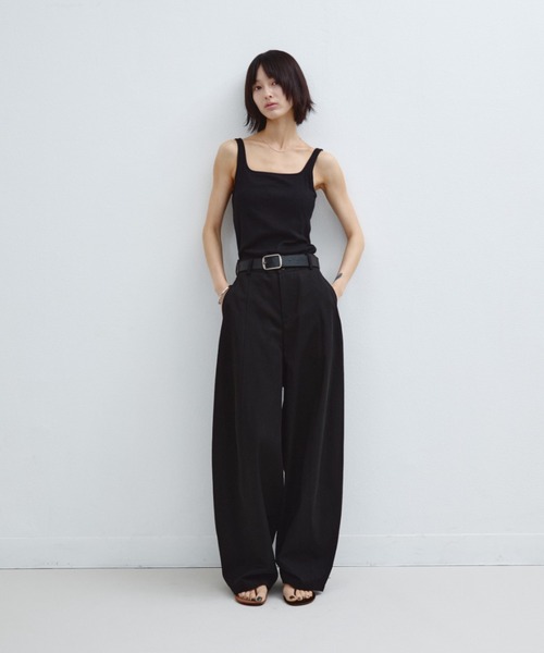 ANF.MUU(アンフムー)の「【接触冷感】カップ付きスクエアネックタンク(タンクトップ・レディース・ホワイト/ベージュ/ブラック・FREE)」の16枚目の写真