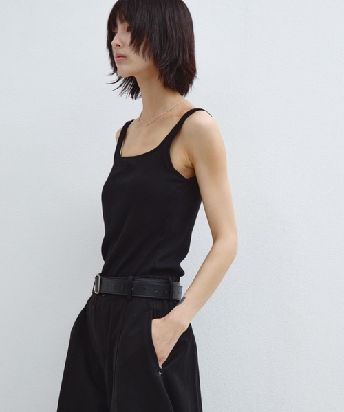 ANF.MUU(アンフムー)の「【接触冷感】カップ付きスクエアネックタンク(タンクトップ・レディース・ホワイト/ベージュ/ブラック・FREE)」の14枚目の写真