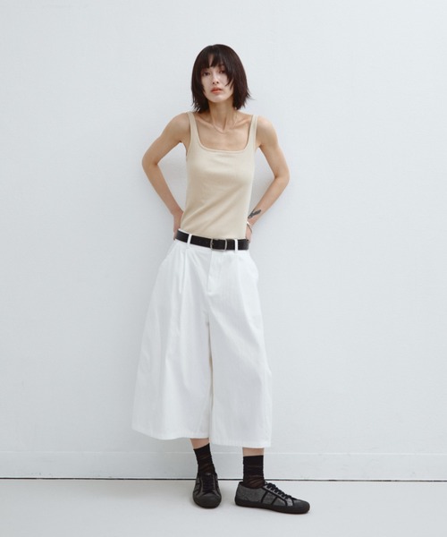 ANF.MUU(アンフムー)の「【接触冷感】カップ付きスクエアネックタンク(タンクトップ・レディース・ホワイト/ベージュ/ブラック・FREE)」の20枚目の写真