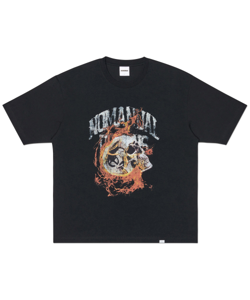 NOMANUAL(NOMANUAL)の「BLAZING SKULL T-SHIRT - BLACK(Tシャツ/カットソー・レディース・その他・LARGE/MEDIUM/SMALL/X-LARGE)」の6枚目の写真