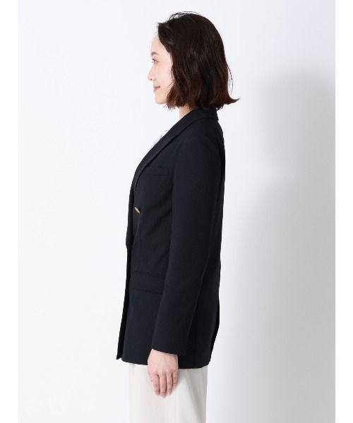 SUIT SQUARE(スーツスクエア)の「CHANTOWA/ダブルブレストジャケット/ウォッシャブル/ドビーストレッチ/織柄(テーラードジャケット・レディース・ネイビー/グレー・36/38/40/42)」の15枚目の写真
