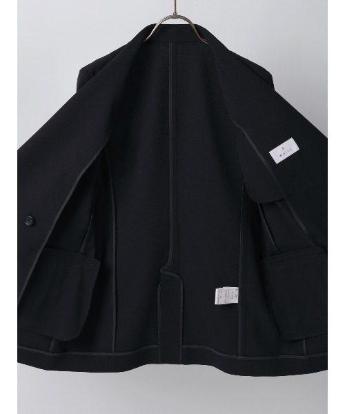 SUIT SQUARE(スーツスクエア)の「CHANTOWA/ダブルブレストジャケット/ウォッシャブル/ドビーストレッチ/織柄(テーラードジャケット・レディース・ネイビー/グレー・36/38/40/42)」の12枚目の写真