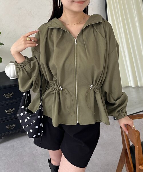 prose verse（プロズヴェール）の「【UVカット】バックヨークドロストペプラムマウンテンパーカー（ブルゾン・レディース・アイボリー/カーキ/ブラック・LARGE/MEDIUM）」の3枚目の写真