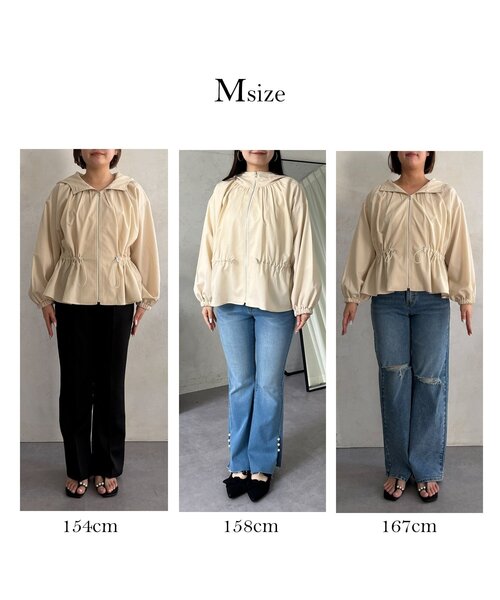 prose verse（プロズヴェール）の「【UVカット】バックヨークドロストペプラムマウンテンパーカー（ブルゾン・レディース・アイボリー/カーキ/ブラック・LARGE/MEDIUM）」の4枚目の写真