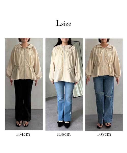 prose verse（プロズヴェール）の「【UVカット】バックヨークドロストペプラムマウンテンパーカー（ブルゾン・レディース・アイボリー/カーキ/ブラック・LARGE/MEDIUM）」の5枚目の写真