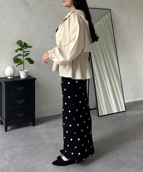 prose verse（プロズヴェール）の「【UVカット】バックヨークドロストペプラムマウンテンパーカー（ブルゾン・レディース・アイボリー/カーキ/ブラック・LARGE/MEDIUM）」の20枚目の写真