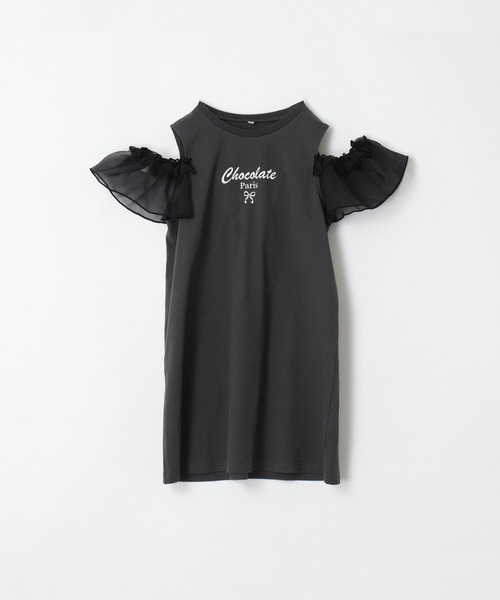 coca(coca)(コカ)の「キッズ 袖シアーワンピース(ワンピース・キッズ・チャコール/ライトピンク・130/140/150/120)」の16枚目の写真