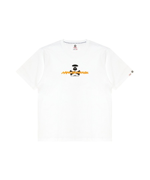 AAPE BY A BATHING APE(エーエイプバイアベイシングエイプ)の「AAPE BASIC TEE(Tシャツ/カットソー・メンズ・ホワイト/ブラック・LARGE/MEDIUM/SMALL/X-LARGE/XX-LARGE)」の1枚目の写真