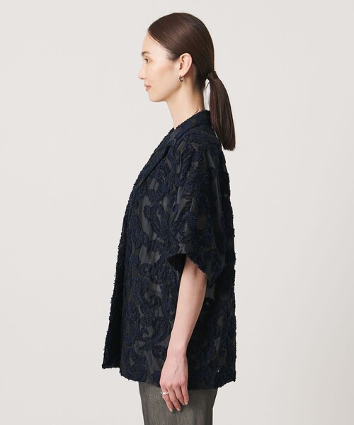 UNITED ARROWS（ユナイテッドアローズ）の「カット ジャガード ジャケット ‐ウォッシャブル‐（テーラードジャケット・レディース・ネイビー・36/38）」の6枚目の写真