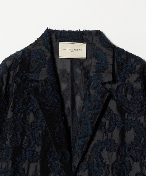 UNITED ARROWS（ユナイテッドアローズ）の「カット ジャガード ジャケット ‐ウォッシャブル‐（テーラードジャケット・レディース・ネイビー・36/38）」の10枚目の写真