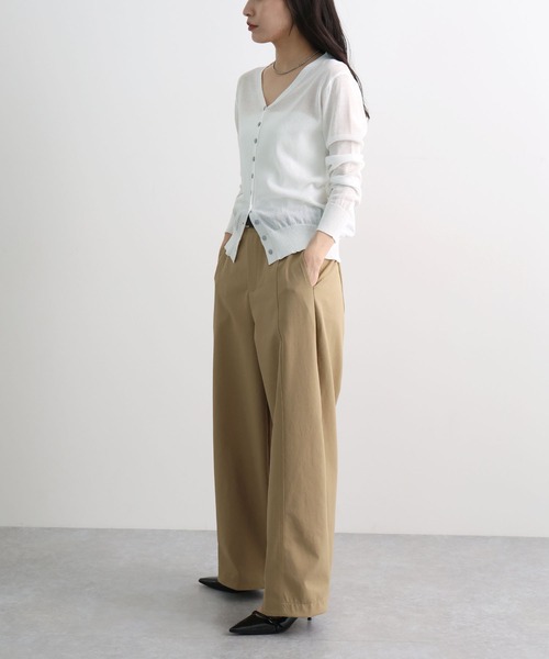 Futier land(フューティアランド)の「【UVカット・接触冷感】冷房対策もできて、きれいめに見える。 Vネックシアーサマーニットカーディガン(カーディガン/ボレロ・レディース・ピンク/ライトグレー/ホワイト/グレイッシュベージュ/ブラック・FREE)」の12枚目の写真