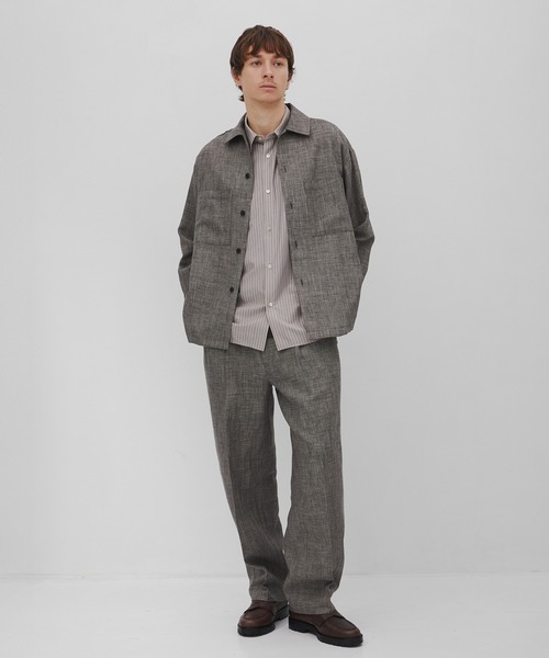 CITY TOKYO/シティートーキョー】Hemp linen ｵｰﾊﾞｰｼｬﾂ（シャツ