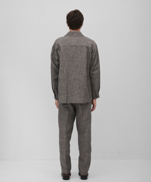 CITY TOKYO（シティトウキョウ）の「【CITY TOKYO/シティートーキョー】Hemp linen ｵｰﾊﾞｰｼｬﾂ（シャツ/ブラウス・メンズ・ベージュ/ダークグレー・1/3/2）」の6枚目の写真