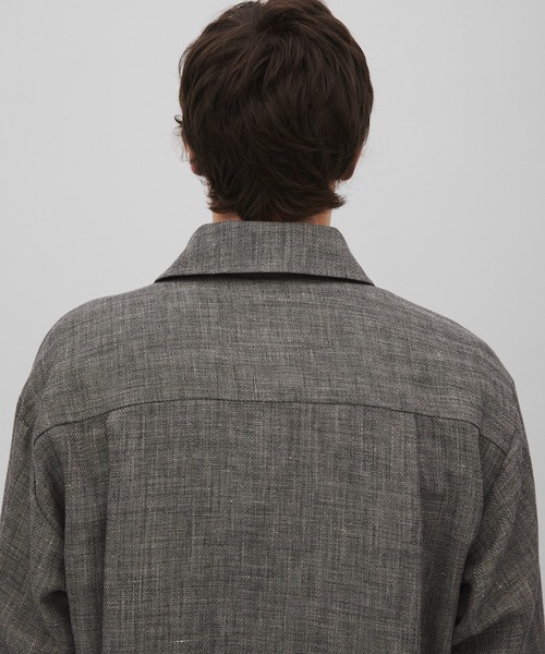 CITY TOKYO（シティトウキョウ）の「【CITY TOKYO/シティートーキョー】Hemp linen ｵｰﾊﾞｰｼｬﾂ（シャツ/ブラウス・メンズ・ベージュ/ダークグレー・1/3/2）」の8枚目の写真