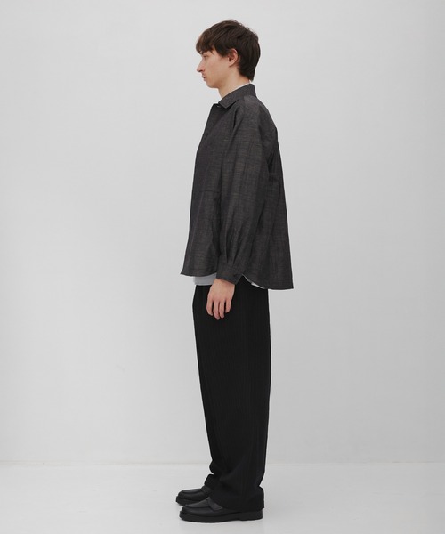 CITY TOKYO（シティトウキョウ）の「【CITY TOKYO/シティートーキョー】Hemp linen ｵｰﾊﾞｰｼｬﾂ（シャツ/ブラウス・メンズ・ベージュ/ダークグレー・1/3/2）」の16枚目の写真