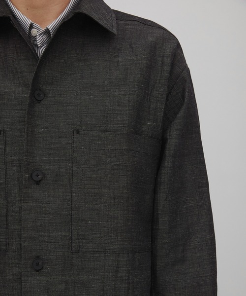 CITY TOKYO（シティトウキョウ）の「【CITY TOKYO/シティートーキョー】Hemp linen ｵｰﾊﾞｰｼｬﾂ（シャツ/ブラウス・メンズ・ベージュ/ダークグレー・1/3/2）」の22枚目の写真