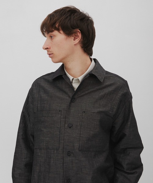 CITY TOKYO（シティトウキョウ）の「【CITY TOKYO/シティートーキョー】Hemp linen ｵｰﾊﾞｰｼｬﾂ（シャツ/ブラウス・メンズ・ベージュ/ダークグレー・1/3/2）」の18枚目の写真