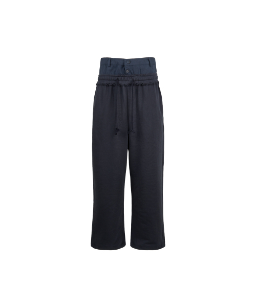 GILAARCHIVE（ギラアーカイブ）の「LAYERED WAIST SWEAT PANTS_NAVY（スウェットパンツ・レディース・その他・FREE）」の4枚目の写真
