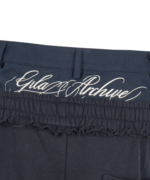 GILAARCHIVE（ギラアーカイブ）の「LAYERED WAIST SWEAT PANTS_NAVY（スウェットパンツ・レディース・その他・FREE）」の6枚目の写真