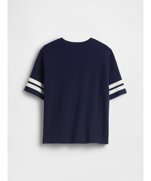 GAP(ギャップ)の「オーバーサイズ GAPロゴ シーム Tシャツ (キッズ)(Tシャツ/カットソー・キッズ・ネイビー/アイボリー・160cm/150cm/140cm/130cm/120cm/110cm)」の5枚目の写真