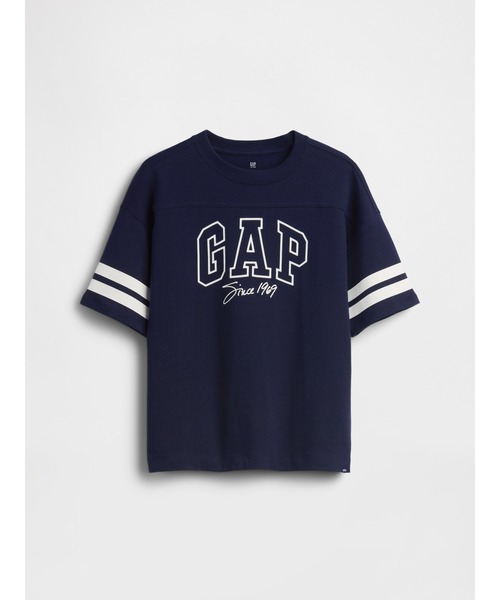 GAP(ギャップ)の「オーバーサイズ GAPロゴ シーム Tシャツ (キッズ)(Tシャツ/カットソー・キッズ・ネイビー/アイボリー・160cm/150cm/140cm/130cm/120cm/110cm)」の2枚目の写真