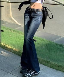 フレアデニムパンツ