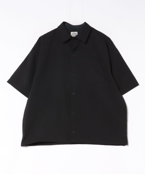 CORISCO(コリスコ)の「シアサッカー裾 ドローコード付半袖シャツ(M1)(シャツ/ブラウス・メンズ・ベージュ/チャコールグレー/ブラック・LARGE/MEDIUM/X-LARGE)」の5枚目の写真
