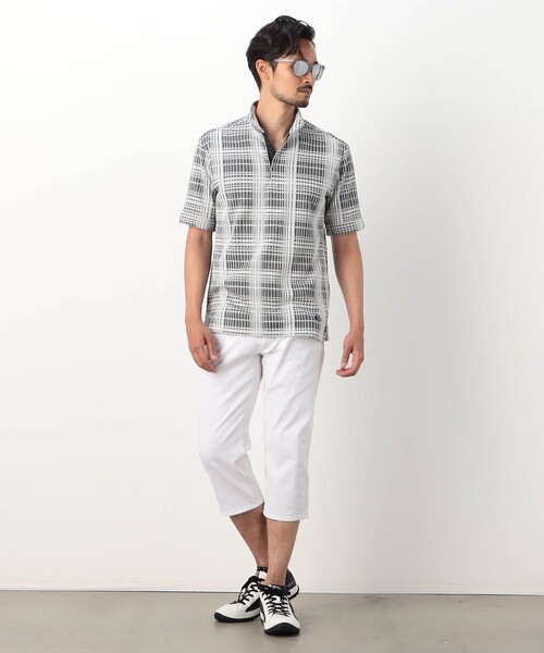 NICOLE CLUB FOR MEN(ニコルクラブフォーメン)の「【NICOLE SPORTS】ブリスターチェックスタンドポロシャツ(ポロシャツ・メンズ・チャコールグレー/ブルー/その他2/その他3・L/M/XL/XXL)」の7枚目の写真