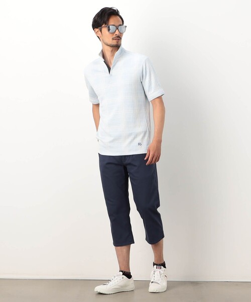 NICOLE CLUB FOR MEN(ニコルクラブフォーメン)の「【NICOLE SPORTS】ブリスターチェックスタンドポロシャツ(ポロシャツ・メンズ・チャコールグレー/ブルー/その他2/その他3・L/M/XL/XXL)」の8枚目の写真