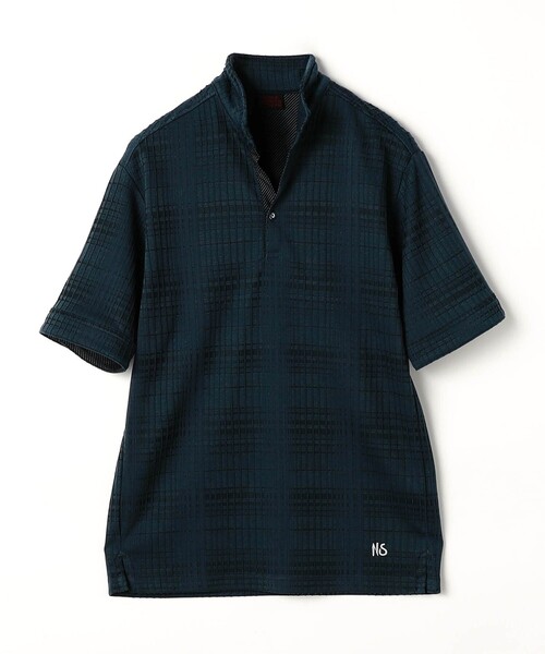 NICOLE CLUB FOR MEN(ニコルクラブフォーメン)の「【NICOLE SPORTS】ブリスターチェックスタンドポロシャツ(ポロシャツ・メンズ・チャコールグレー/ブルー/その他2/その他3・L/M/XL/XXL)」の17枚目の写真