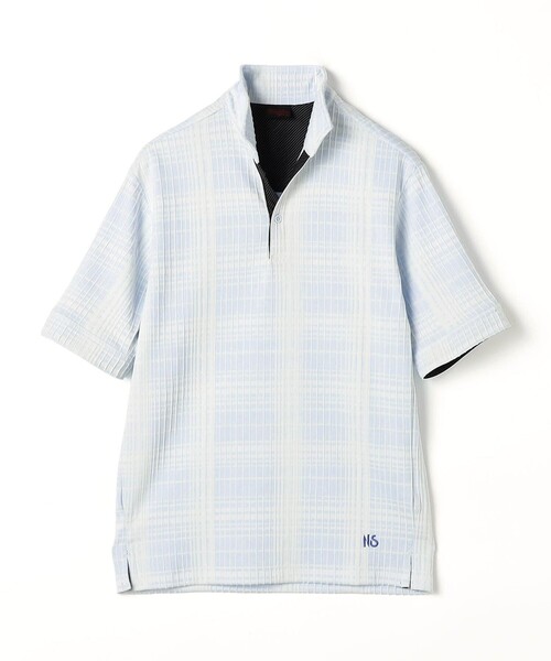 NICOLE CLUB FOR MEN(ニコルクラブフォーメン)の「【NICOLE SPORTS】ブリスターチェックスタンドポロシャツ(ポロシャツ・メンズ・チャコールグレー/ブルー/その他2/その他3・L/M/XL/XXL)」の19枚目の写真