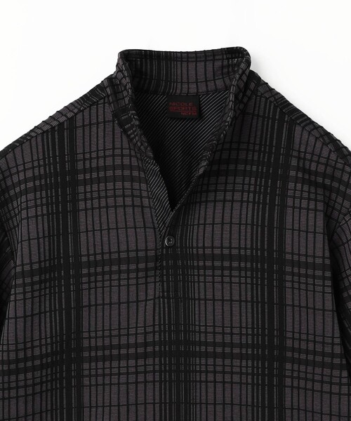 NICOLE CLUB FOR MEN(ニコルクラブフォーメン)の「【NICOLE SPORTS】ブリスターチェックスタンドポロシャツ(ポロシャツ・メンズ・チャコールグレー/ブルー/その他2/その他3・L/M/XL/XXL)」の21枚目の写真