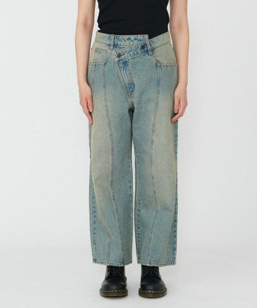 Dickies(ディッキーズ)の「Dickies/ディッキーズ ウエストクロス デニムパンツ/カーブデニムパンツ(デニムパンツ・レディース・ダークインディゴブルー/ライトインディゴブルー・26/28)」の15枚目の写真