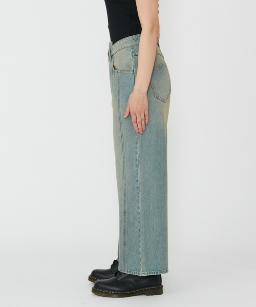 Dickies(ディッキーズ)の「Dickies/ディッキーズ ウエストクロス デニムパンツ/カーブデニムパンツ(デニムパンツ・レディース・ダークインディゴブルー/ライトインディゴブルー・26/28)」の16枚目の写真
