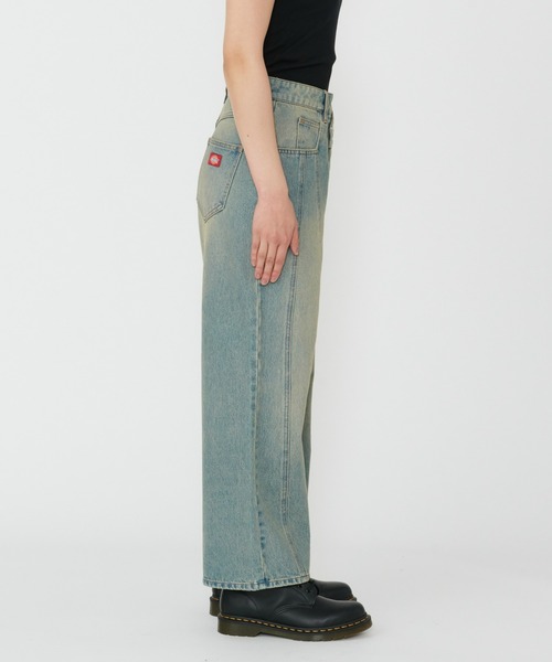 Dickies(ディッキーズ)の「Dickies/ディッキーズ ウエストクロス デニムパンツ/カーブデニムパンツ(デニムパンツ・レディース・ダークインディゴブルー/ライトインディゴブルー・26/28)」の18枚目の写真