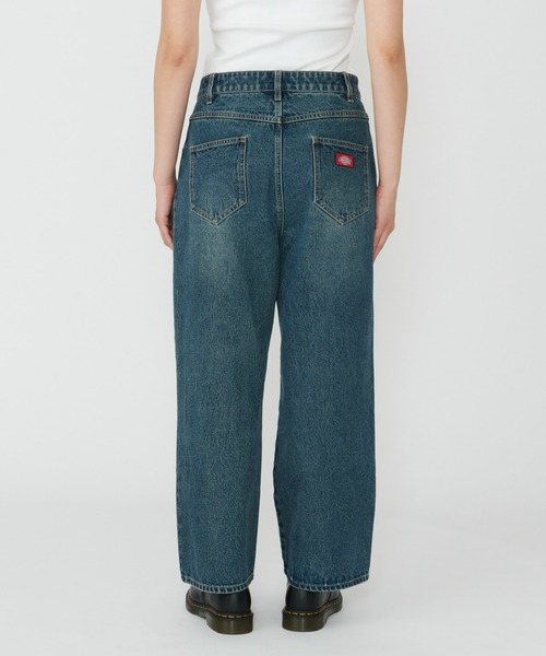 Dickies(ディッキーズ)の「Dickies/ディッキーズ ウエストクロス デニムパンツ/カーブデニムパンツ(デニムパンツ・レディース・ダークインディゴブルー/ライトインディゴブルー・26/28)」の7枚目の写真