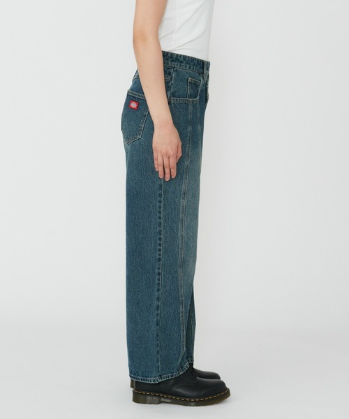 Dickies(ディッキーズ)の「Dickies/ディッキーズ ウエストクロス デニムパンツ/カーブデニムパンツ(デニムパンツ・レディース・ダークインディゴブルー/ライトインディゴブルー・26/28)」の8枚目の写真