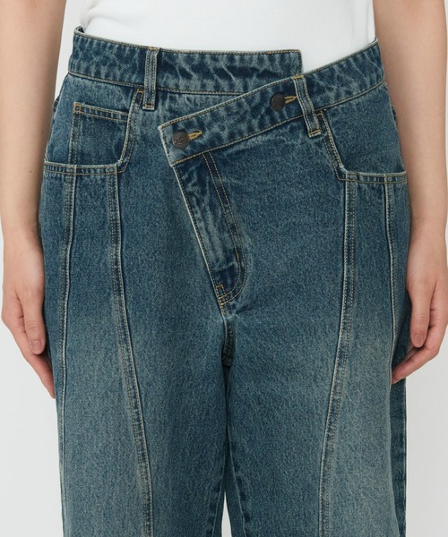 Dickies(ディッキーズ)の「Dickies/ディッキーズ ウエストクロス デニムパンツ/カーブデニムパンツ(デニムパンツ・レディース・ダークインディゴブルー/ライトインディゴブルー・26/28)」の9枚目の写真