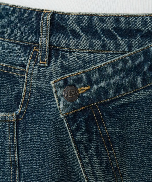 Dickies(ディッキーズ)の「Dickies/ディッキーズ ウエストクロス デニムパンツ/カーブデニムパンツ(デニムパンツ・レディース・ダークインディゴブルー/ライトインディゴブルー・26/28)」の12枚目の写真